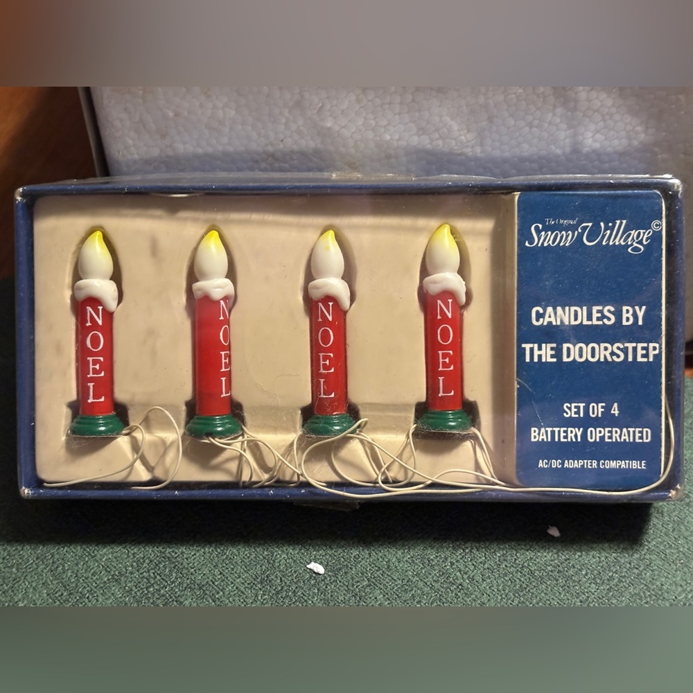 Department 56 Snow Village Noel candle set of 4